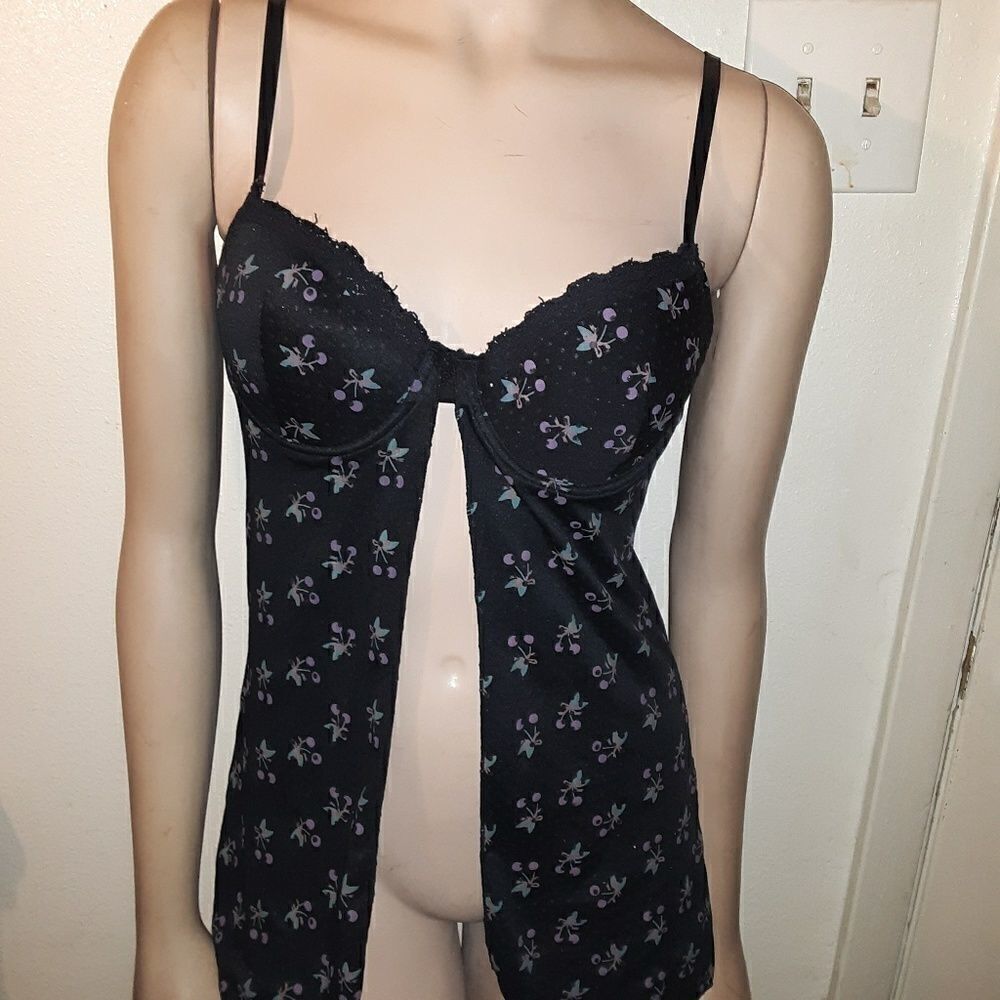 Basic Universal, Size M Black W Cherries Teddy - image 2